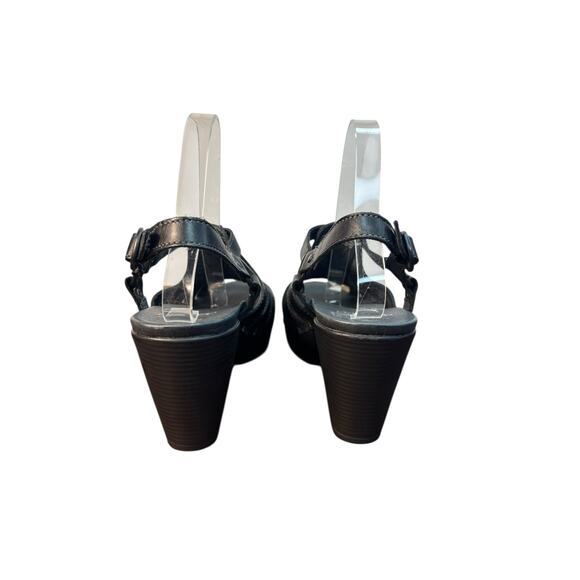 Dansko Randa Black Leather Slingback Heels Clogs Open Toe 39 - Picture 5 of 7